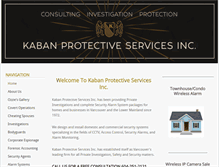 Tablet Screenshot of kabanprotective.com